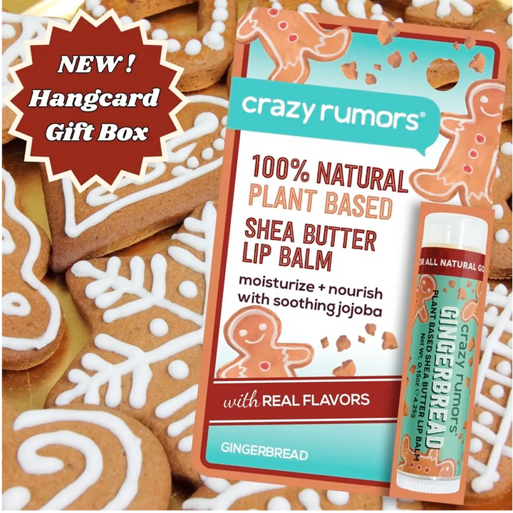 Gingerbread Lip Balm: Hang Card Gift Box