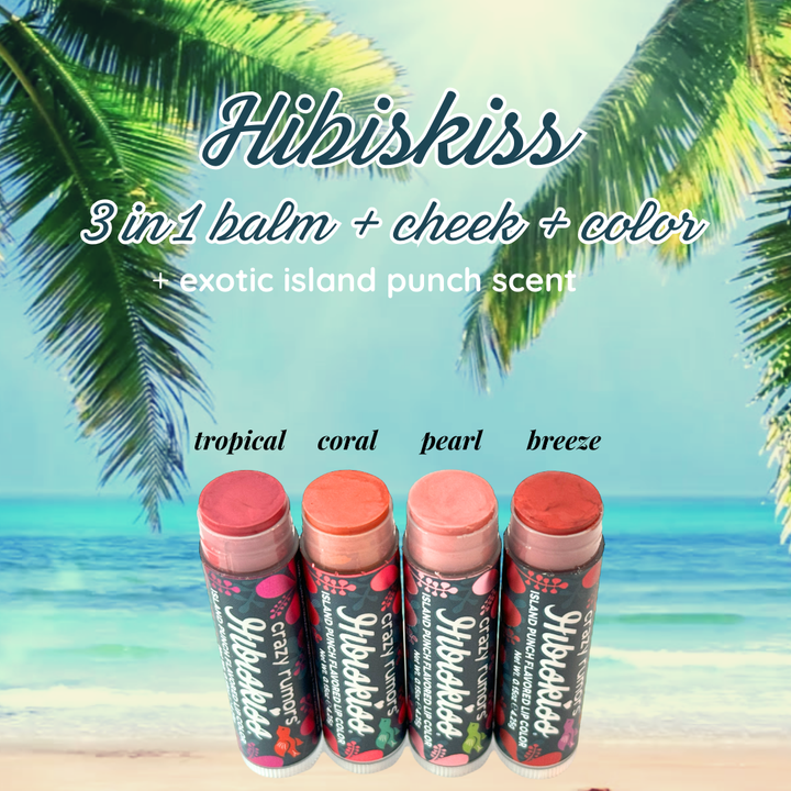 Hibiskiss Aloha Mix: 3 in 1 Balm + Color - 4 Pack Gift Box